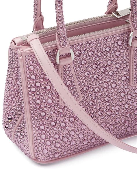 bolsa prada cristais|Bolsa Galleria mini de cetim com cristal .